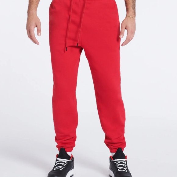 Nike Air Jordan MJ Jumpman Fleece Jogger Pants Red DA9820-687 Men's - Picture 5 of 7
